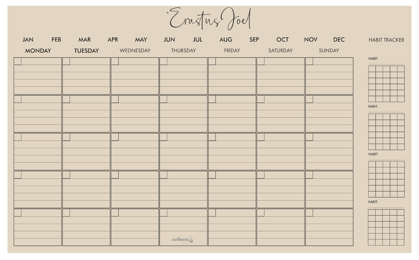 Monthly Planner Calendar